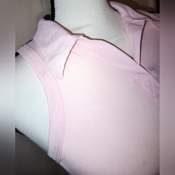 Pretty Light Pink Sleeveless Crop Top - Picture 2 of 8